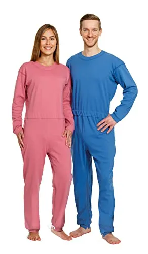 Suprima Pflegeoverall lang (4671) kornblume (blau) - XL - Pflegewäsche für Damen und Herren mit teilbarem Reißverschluss am Bein für schnellen Wechsel von Inkontinenzprodukten. Schützt vor Selbstentkleidung, sorgt für mehr Lebensqualität.