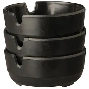 APS Aschenbecher schwarz, 3 St.