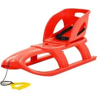 vidaXL Schlitten mit Lehne Rot 102,5x40x23 cm