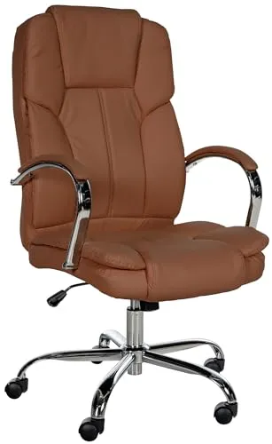 CLP Bürostuhl XXL Xanthos hellbraun - Ergonomisch und belastbar - Bürostuhl Xanthos: Ideal für große Anwender mit bis zu 210 kg Tragfähigkeit. Ergonomisches Design, stufenlos höhenverstellbar und mit Wippmechanismus für maximalen Komfort.