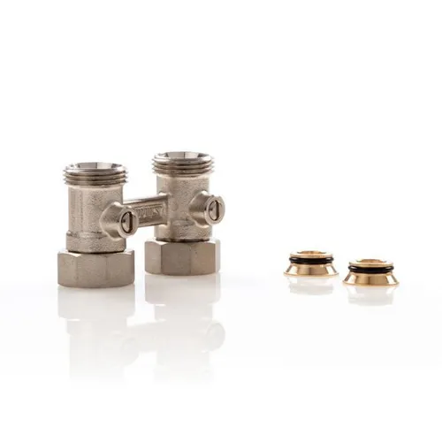 Hahnblock D2/50 Standard Durchgangsform für Heizkörper mit 3/4