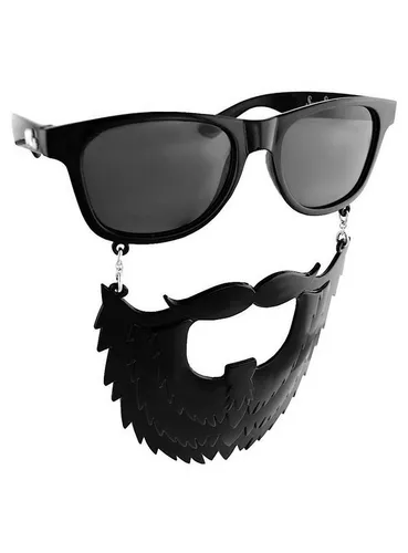 Sun Staches Kostüm Partybrille mit Vollbart, Lustige Brille mit Bart