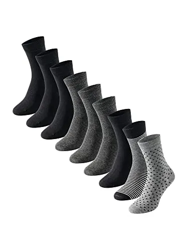 Uncover by Schiesser Damen 9 Pack Strümpfe - Komfortable Socken für jeden Tag - Wadenstrümpfe für Damen mit elastischen Komfortbündchen und verstärkten Belastungszonen, ideal für optimalen Tragekomfort und Langlebigkeit.