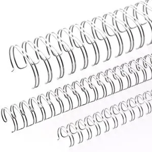 Renz Drahtbinderücken Ring Wire, 23 Ringe, silber, 2:1 Teilung, 100 Stück, 8 mm