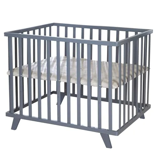 roba Laufgitter 75 x 100 cm aus Holz anthrazit von roba