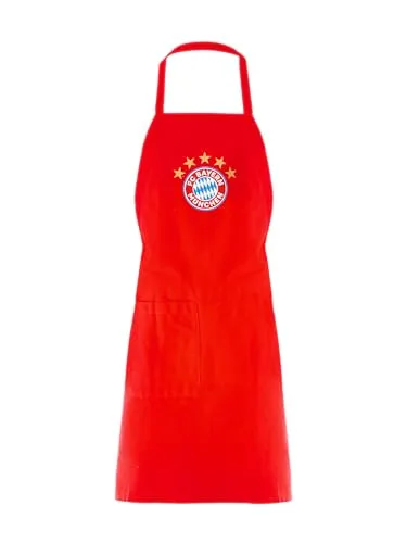 FC Bayern München I Grillschürze I Kochschürze I Erwachsene I Logo| Rot