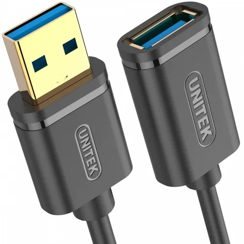 UNITEK USB 3.0 Verlängerungskabel 1 Meter - A Stecker auf A Buchse, hohe Datenübertragungsrate bis 5 Gbit/s und robuste Vergoldete Anschlüsse