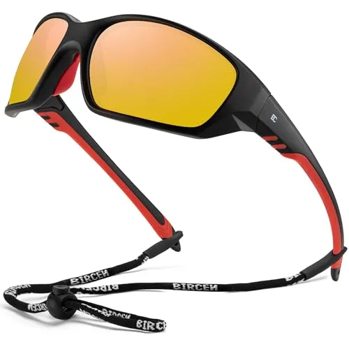 Bircenpro Sonnenbrille Für Herren Polarisiert: Damen UV-Schutzbrille für Angeln, Fahren, Radfahren, Laufen