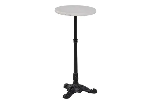 habeig Bistrotisch Stehtisch mit Marmorplatte - Bistrotisch mit eleganter Marmorplatte, 60 cm hoch, ideal für stilvolle Anlässe und multifunktionale Nutzung.