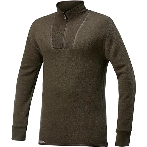 Woolpower Zip Turtleneck 200 pine green (M) von Woolpower