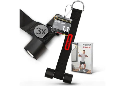 NEOLYMP Trainingsband Türanker - Türbefestigung für Fitnessbänder - Sling Trainer, schaumstoffgepolsterte Zylinder, Kompatibel mit Fitnessbändern, 200kg