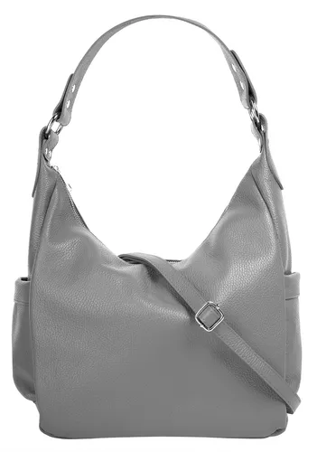 Samantha Look Shopper Echt Leder Damen | Minimalistische Handtasche mit abnehmbarem Schultergurt - Damen-Shopper aus 100% italienischem Rindleder mit A4-Hauptfach und praktischen Fächern für schnellen Zugriff auf Essentials. Ideal für Alltag und Büro.