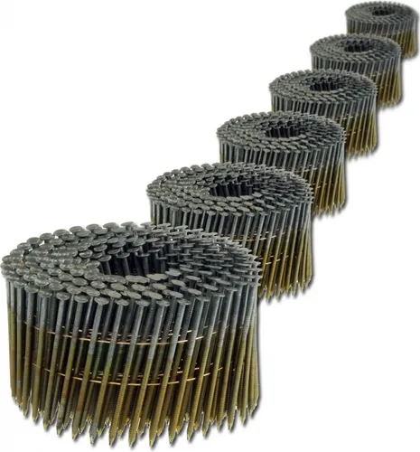 Coilnägel 16° 2,5 x 65 mm gerillt für Coilnagler - 16° Coilnägel mit Ringschaft (gerillt), perfekt für Hikoki & Co. 7.200 Stück pro Paket, ideal für effizientes Arbeiten mit Coilnaglern.