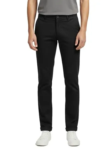Rock Creek Herren Hose Chinohose Stretch Chino Basic Sommerhose Slim Fit Lange Hosen Stoffhose Businesshose Männerhose Bundfaltenhose Elegant Freizeithose gerades Bein RC-2445 Schwarz W36 L32