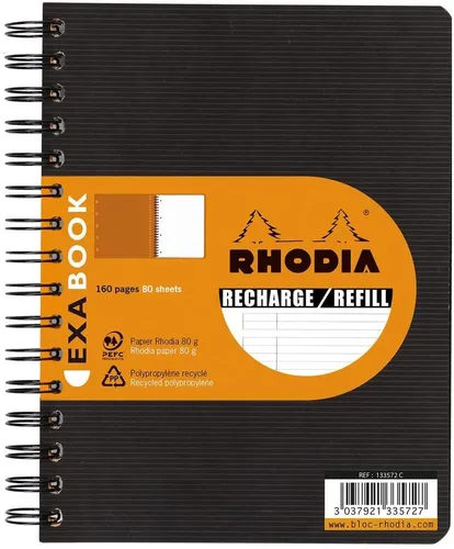 Rhodia 133576C SpiralBlock (DIN A5, 16x21 cm, liniert, ideal für Ihre Notizen, 8