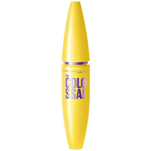Maybelline New York Schwarze Wimperntusche mit Collagen für voluminöse Wimpern in nur einem Auftrag, Volum' Express The Colossal Mascara, Black, 1 x 10,7 ml