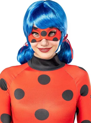 Metamorph Kostüm-Perücke Miraculous – Ladybug Perücke - Kostüme: Knallblaue Perücke der Pariser Marienkäfer-Superheldin, ideal für Karneval und Mottopartys, aus hochwertigem Material für einen perfekten Look.