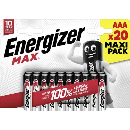 Energizer Max Micro (AAA)-Batterie Alkali-Mangan 1.5V 20St.