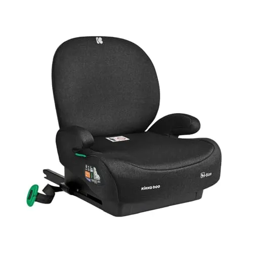 Kikkaboo i-Boost Kindersitzerhöhung - Kindersitz der Gruppe 3 (22-36 kg) mit ISOFIX, ideal für Kinder von 125-150 cm. Ergonomisches Design und abnehmbare, waschbare Bezüge sorgen für Sicherheit und Komfort auf Reisen.