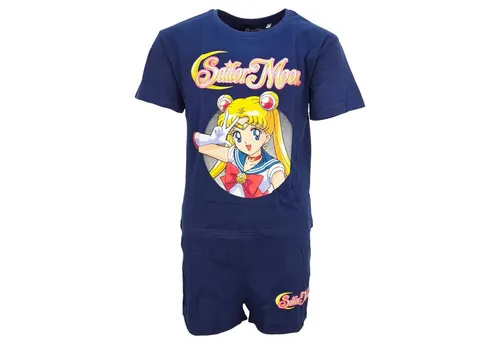 Sailor Moon Schlafanzug Anime Sailor Moon Mädchen Schlafanzug Pyjama Shirt Shorts Gr. 134 bis 164 Baumwolle
