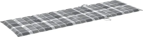 vidaXL Sonnenliege mit Auflage aus Akazie - Verstellbar und Komfortabel - Gartenliegen aus massivem Akazienholz mit verstellbarer Rückenlehne und praktischer Ablage für Getränke und persönliche Gegenstände. Ideal für entspannte Stunden im Freien!