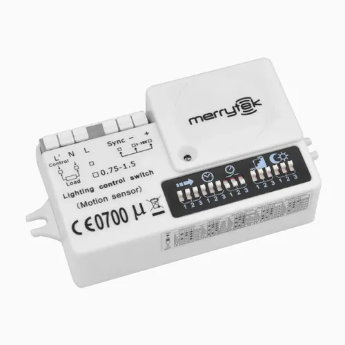 Merrytek L04C MC003VC Mikrowellen Bewegungssensor - Sensoren & Bewegungsmelder mit Dimmfunktion, durchdringt dünne Wände und ideal für Smart Home Anwendungen.