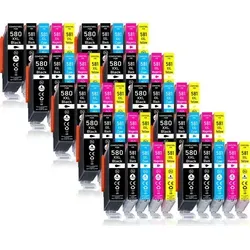 50er Pack Druckerpatronen 580 581 XXL kompatibel mit Canon TS6151
