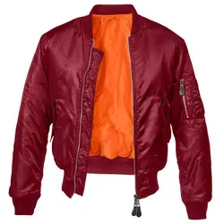 Brandit MA1 Jacket in Burgundy, Größe 3XL - Funktionsjacke aus strapazierfähigem Nylon, wind- und wasserabweisend, ideal für jeden Look mit praktischen Taschen und Strickbündchen.
