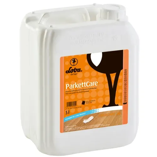 LOBA® ParkettCare seidenglanz 5 L - Gebrauchsfertiges Pflegemittel für Parkettböden - Holzöle - Schützt Böden vor Kratzern und erhöht die Lebensdauer, verleiht alten Böden neuen Glanz und ist für alle lackierten Holzfußböden geeignet.