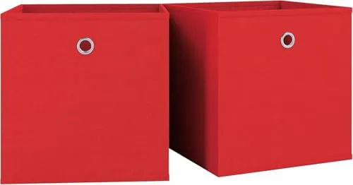 VCM 2er Set Faltbox, Klappbox Stoff Kiste, Faltschachtel, Maße Maße ca. H. 28 x B. 27 x T. 27 cm, Regalbox - Boxas