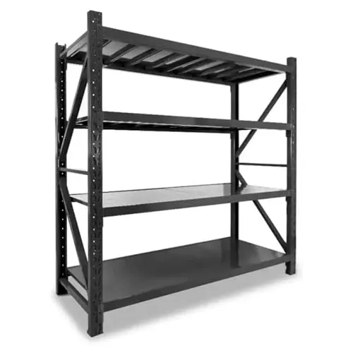 Mayaadi-Home Schwerlastregal 200x60x200 cm - Lagerregal aus robustem Metall mit 300 kg Traglast pro Boden. Ideal für Keller, Garage oder Werkstatt – stabil, langlebig und schnell ohne Werkzeug montiert.