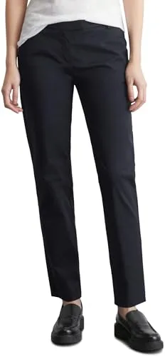 Marc O'Polo Damen Chinohose Thunder Blue - Damen-Hosen: Sportliche Eleganz trifft auf nachhaltigen Komfort – die Slim Fit Chino aus Bio-Baumwolle bietet optimale Bewegungsfreiheit und vielseitige Kombinationsmöglichkeiten.