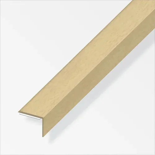 alfer Winkel-Abschluss-Profil 1 m, 25 x 8 mm PVC (Kunststoff) glatt buche