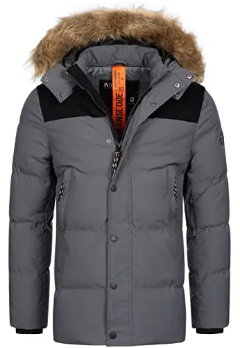 Indicode Winterjacke Hexyl - Funktionsjacke mit markantem Design, robust und gefüttert für optimalen Kälteschutz, ideal für kalte Tage.
