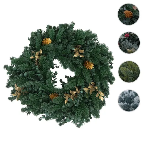Künstlicher Kranz HWC-O98, Türkranz Tischkranz, Deko künstlich Ø 45cm