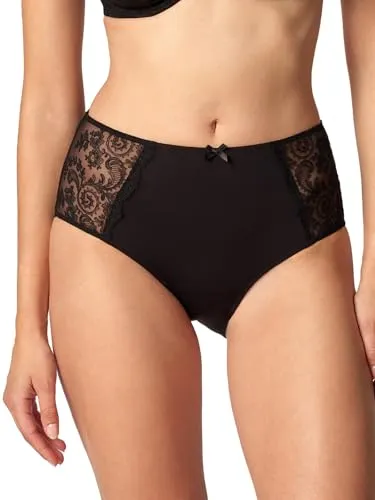 Huber Damen Maxi Slip hautnah Micro Elegance 010355 Gr. 44 in Black