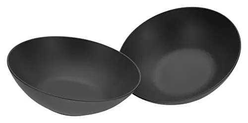 CreaTable Soft Touch Geschirrset 2-teilig - Tafelservice aus Steinzeug, spülmaschinen- und mikrowellengeeignet. Stilvolles Schwarz-Grau mit mattem Finish für einen modernen Lifestyle!