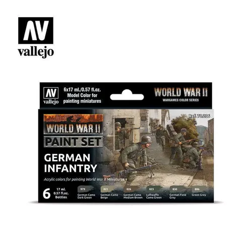 VALLEJO 70206 WWII GERMAN INFANTRY [PAINT SET]