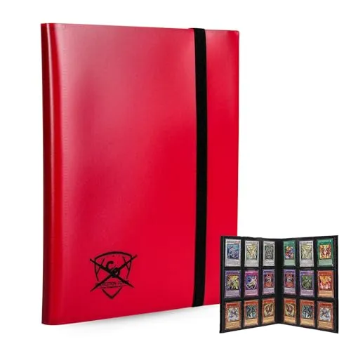 Sammelalbum für 360 Karten mit 40 Seiten, Pro Card Binder Ordner, Kartenhalter Album für Pokemon Sammelkarten Seitlich | Sammelmappe Heft für Kinder Junge und Mädchen