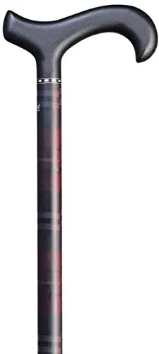 Gastrock Gehstock Carbon Derby Karo rot