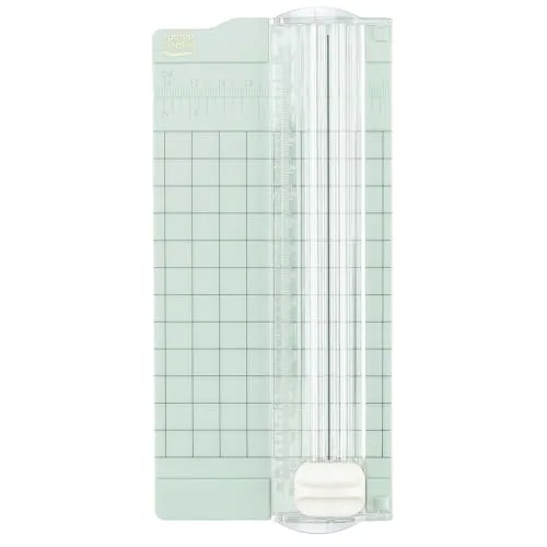 Vaessen Creative | Mini Papierschneider | Kleine Papierschneidemaschine | Schneidet Maximal A5-Format | Guillotine, Scrapbook, Hebelschneider | 16,5 x 15,3 cm | Mintgrün