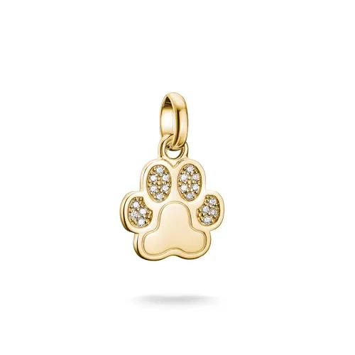 Thomas Sabo Charm-Anhänger Pfote mit weißen Zirkoniasteinen in gold von THOMAS SABO