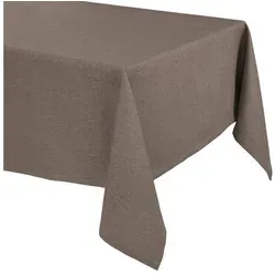 Beautex Tischdecke Elegante Tischdecke Edel Leinenoptik, Lina Tischdecke und Tischläufer (1-tlg) braun Eckig | 110 cm x 160 cm