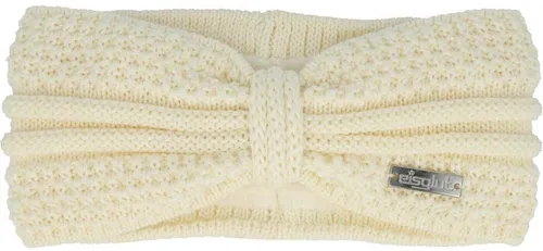 Eisglut Strickmütze Esmeraldal Merino NATUR - Strickmützen aus Merinowolle mit Knoten und Fleece Innenband, ideal für warme Ohren an kalten Tagen.