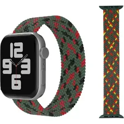 Für Apple Watch Series 10 46mm / 1 + 2 Ultra 49mm 9 / 8 / 7 45 / 6 SE 5 4 44 / 3 2 1 42mm Uhr Nylon Armband Ersatz - Schwarz