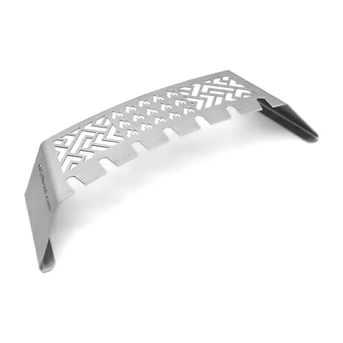 Grillrost.com BBQ Warmhalterost für Weber Q300/3000 - Made in Germany - Grillroste: Erweiterte Grillfläche für die Weber Q Serie, aus hochwertigem Edelstahl, spülmaschinenfest und ideal zum Krossgrillen von Hähnchenkeulen.