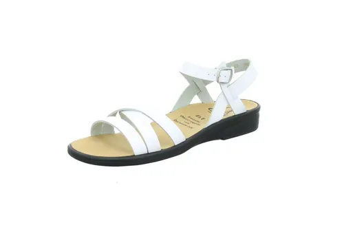 Ganter Sonnica Riemchensandale 37 EU in Weiß - Elegante Riemchensandale aus 100% Leder, ideal für den Alltag. Bequem und stilvoll mit offener Schuhspitze und Dornschließe.