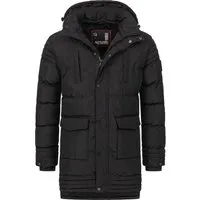 Alessandro Salvarini Herren Winterjacke AS285 mit Teddyfell und Kapuze - Stylische Herren-Winterjacke AS285 mit wasserabweisendem Obermaterial und warmem Teddyfell-Futter. Ideal für kalte Tage, bietet sie Komfort und Funktionalität mit abnehmbarer Kapuze und praktischen Taschen.