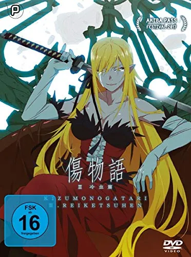 Kizumonogatari III - Kaltes Blut (inkl. Audiokommentar) - Anime-Film, Freigegeben ab 16 Jahren, mit exklusivem Audiokommentar für tiefere Einblicke in die Handlung.