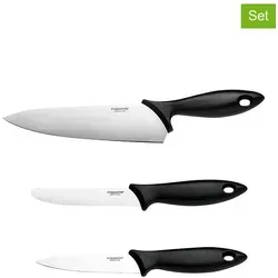 Fiskars 3er-Set Küchenmesser in Silber – Edelstahl Qualität